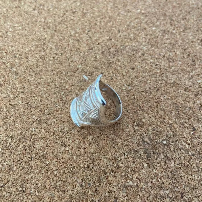 Bague Touareg Mixte en Argent Massif – Design Martelé ou Gravé