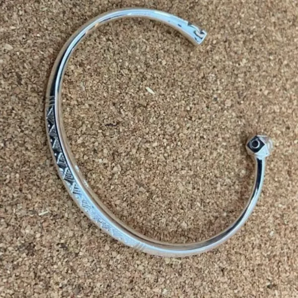 Bracelet Touareg Mixte en Argent Massif – Gravures Traditionnelles – Image 3