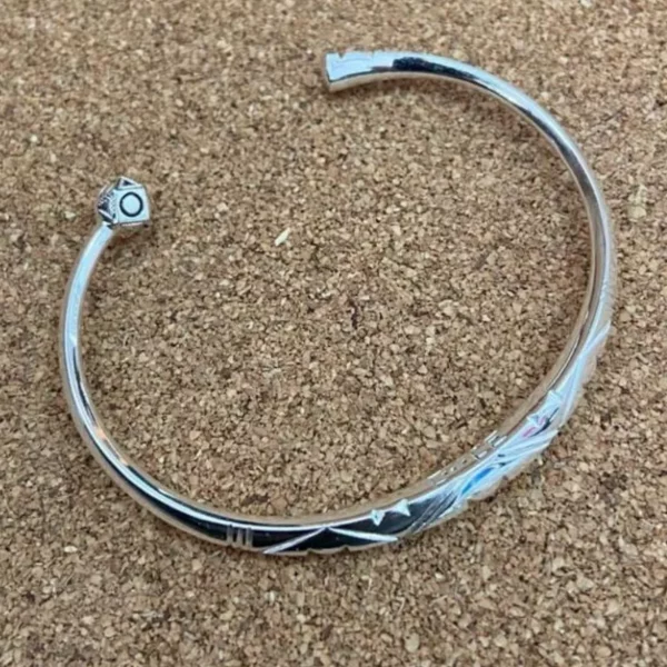 Bracelet Touareg Mixte en Argent Massif – Gravures Traditionnelles