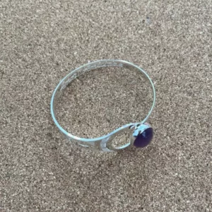 Bracelet Touareg Femme en Argent Massif – Pierre Naturelle au Choix