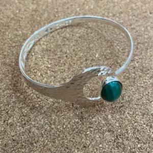 Bracelet Touareg Femme en Argent Massif – Pierre Naturelle au Choix