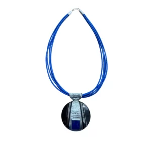 Collier Touareg Femme – Ébène, Argent Massif & Pierre Pucelazoulit