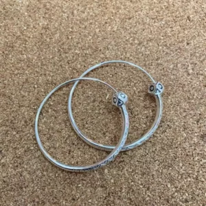 Boucles d’Oreilles Touareg – Créoles en Argent Massif Gravé